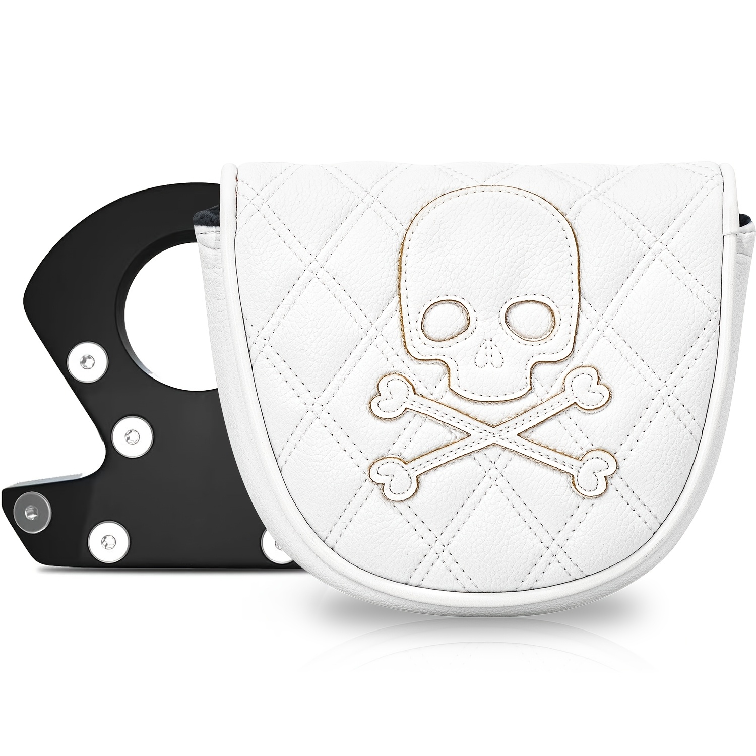 Golf Putter - 1pc Skull Style Club Head Cover,