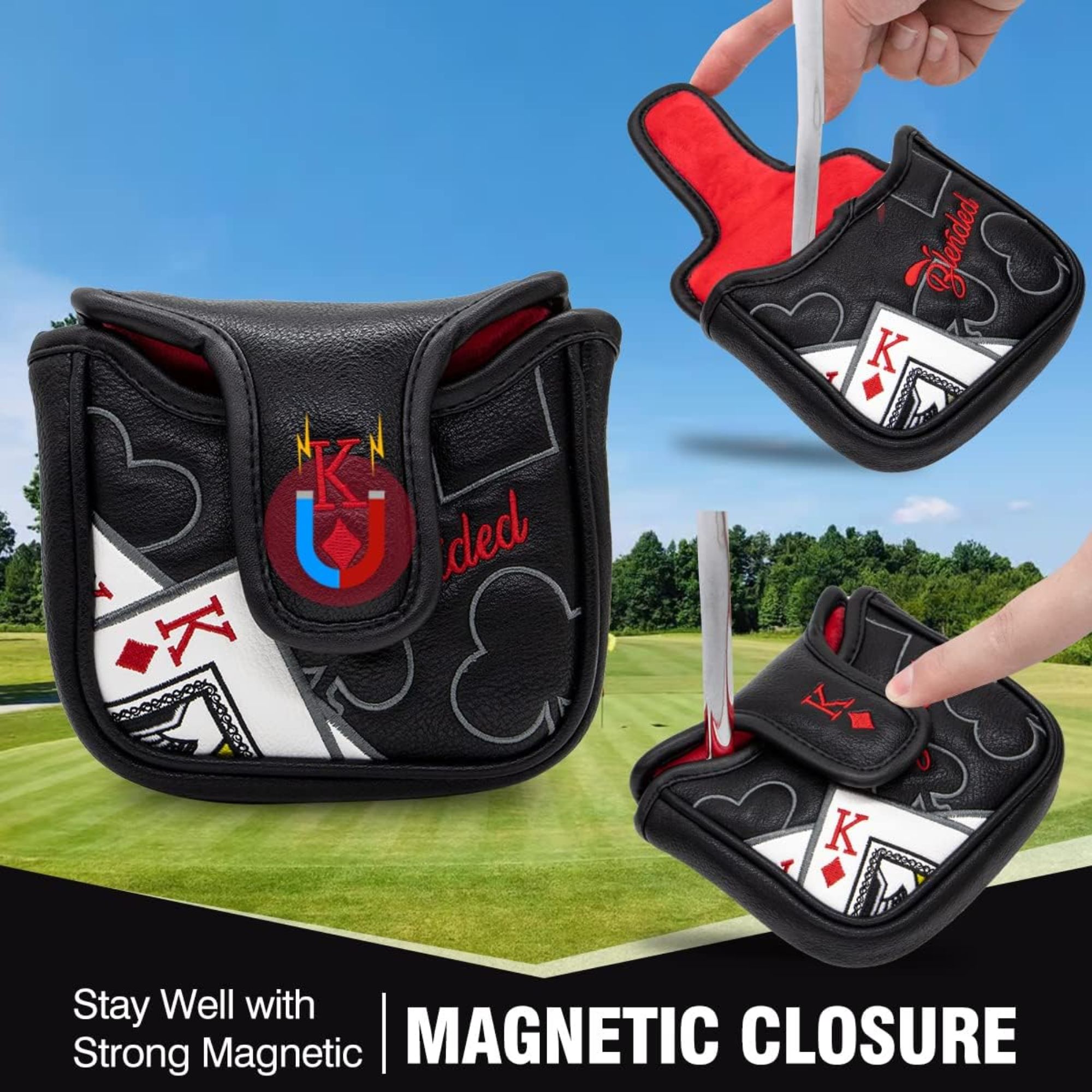King Of Hearts Embroidered Mal - Golf Tees recension och pris