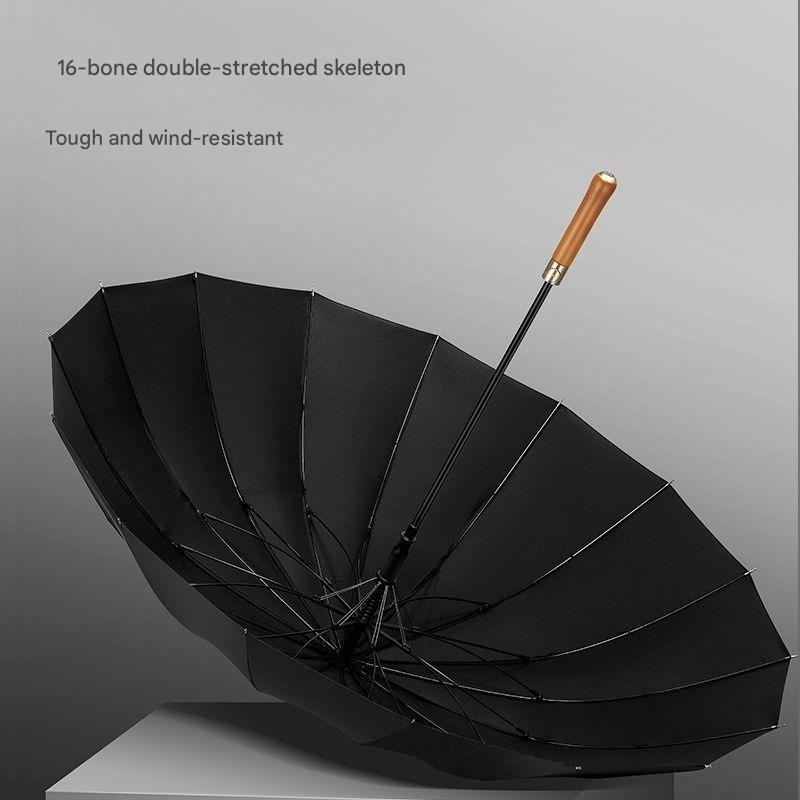 Automatic Wooden Handle Umbrel - Golf Umbrella recension och pris