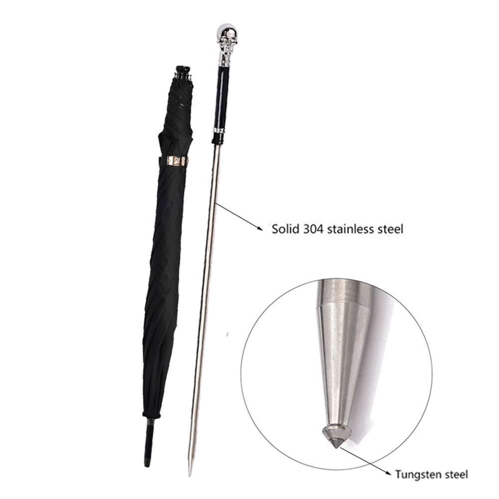 Skull Walking Cane 2-in-1 Self - Golf Umbrella Large recension och pris
