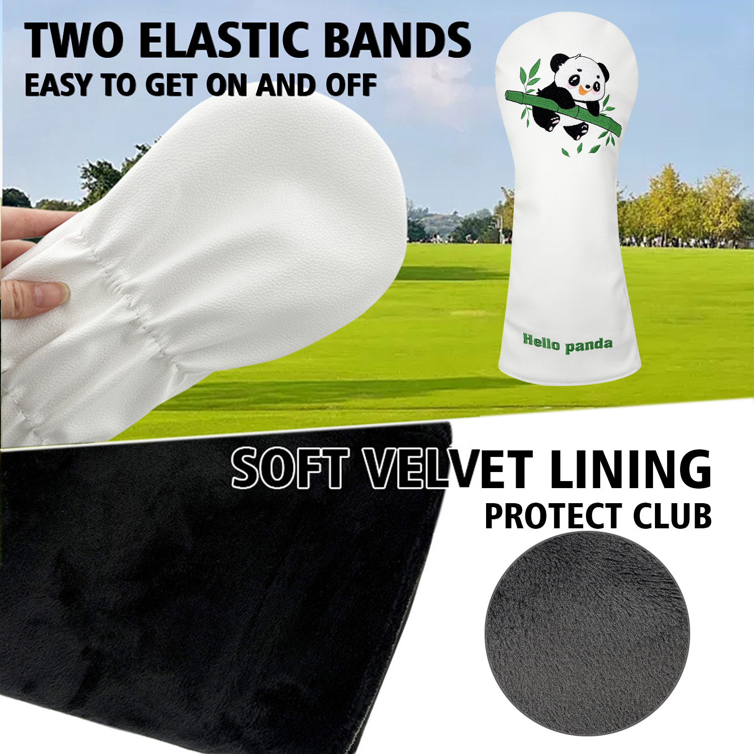 Vintage PU Leather Cute Panda  - Golf Driver recension och pris